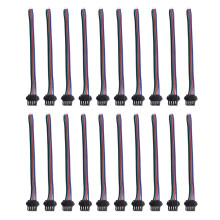 Conector de Fita LED Flexível com Conexão Rápida de 4 Pinos para Fita LED RGB, Conector para Controlador de LED Resistente ao Calor e à Prova