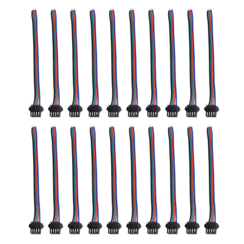 Εύκαμπτη σύνδεση λωρίδας LED Quick Connect4Pin αγωγού LED λωρίδας φωτός συνδετήρα RGB LED