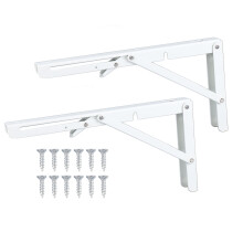 Versatile DIY Use Folding Shelf Brackets Heavy Duty Shelf Bracket Sturdy Folding Shelf Brackets Wall Mounted Shelf Brackets Strong Load Capacity
