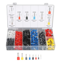 Ensemble de cosses à sertir avec pince à cliquet auto-ajustable, embouts en cuivre étamé de haute qualité, isolation ignifugée pour une