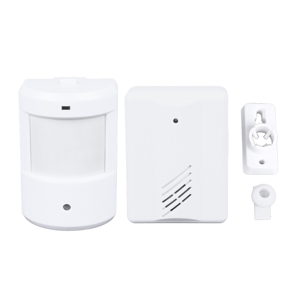 Infrared Motion Sensor Door Bell Wireless Indoor Alarm System Adjustable Volume Visitor Alert Smart Music Chime With Long Distance Detection 9071309446937