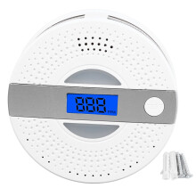 Portable And Easy To Install Smoke And Carbon Monoxide Detector Battery Operated Digital Display Dual Alarm Sensor Led Lights Carbon Monoxide