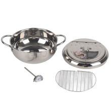 Reusable Oil Drain Rack, Mini Deep Fry Pot For Individual Portions, Stainless Steel Deep Fryer With Precise Oil Temperature Control, Japanese Style