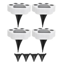 Multi-mode Solar Paw Print Lights, Waterproof Outdoor Garden Lights, Lovely Paw Shape Design for Pet-themed Pathway Illumination, Auto-on at Dusk