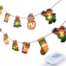 Battery Operated Christmas Decor with LED Christmas String Lights, 3D Xmas Themes for Indoor Outdoor Celebrations