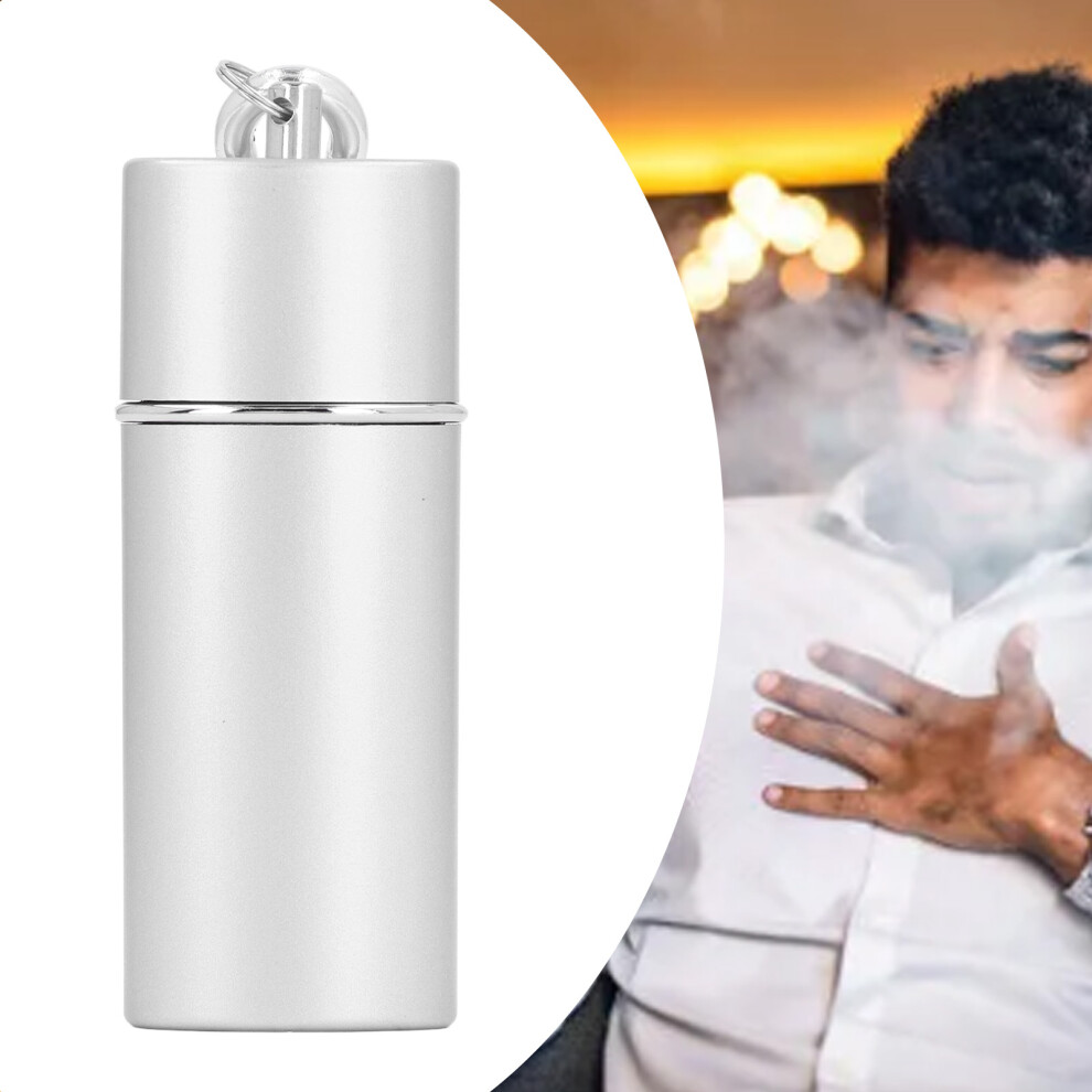 Silver Mini Portable Pocket Ashtray Keychain Zinc Alloy Ashtray With Carabiner