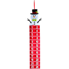 Adventskalenderdekorasjon for hjemmedør, vendbar 3D-kunstnerisk julenedtellingsdekor, ikke-vevd stoff av høy kvalitet i tre, minneverdig DIY