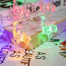 Energy-Efficient Christmas Reindeer String Lights, Warm White Led Decor For Indoor Outdoor Holiday Decor