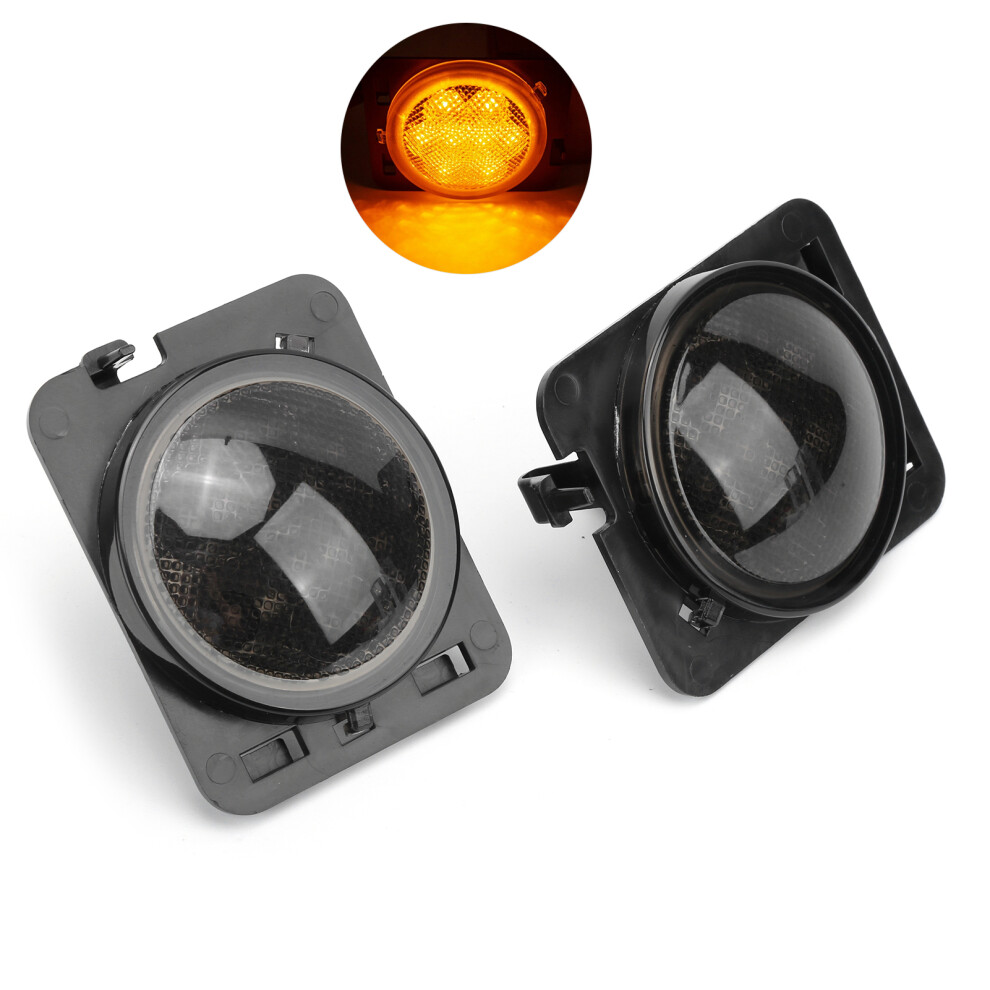12V Smoke Lens Led Side Marker For Jeep Jk Jku 2007Â2018 Amber 8441390863028