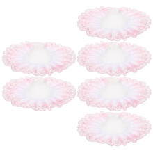 6PiĂšces Support Bouquet Dentelle Rose Pour DĂ©coration FĂȘte Mariage