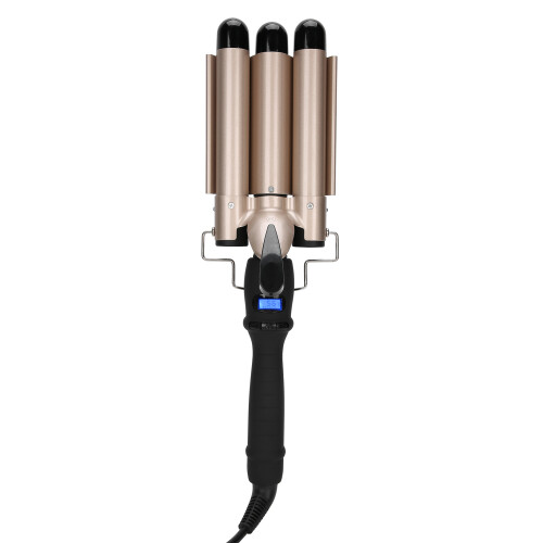 Το Professional3Barrel Crimper μαλλιών με κεραμική επίστρωση τουρμαλίνης θερμαίνεται 2