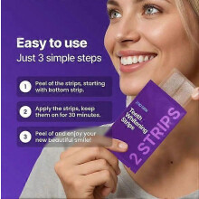 (3box)1-3Boxes Teeth Whitening Strips - 7-Day Treatment with Non-Slip, Dry Strip Technology