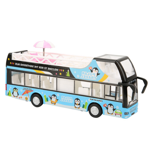 Simulation Game City Bus Toy Vibrant Colors Friction Powered Cars Openable Doors Realistic Decorative Designs Educational Tool Pull Back Function 2