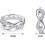 Infinity Small Hoop Earrings 925 Sterling Silver Cubic 3