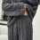 Damen-Fleece-gefütterter Pyjama, dunkelgrau, langärmelig 6