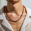 Ανδρικό κολιέ με χάντρες puka shell choker 1 τεμάχιο 2