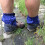 Adjustable Outdoor Waterproof Ankle Gaiters Blue Nylon 5
