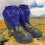 Adjustable Outdoor Waterproof Ankle Gaiters Blue Nylon 6