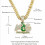 Κολιέ μενταγιόν MG Green Money Bag Κουβανέζικη αλυσίδα 13 χιλιοστών 2