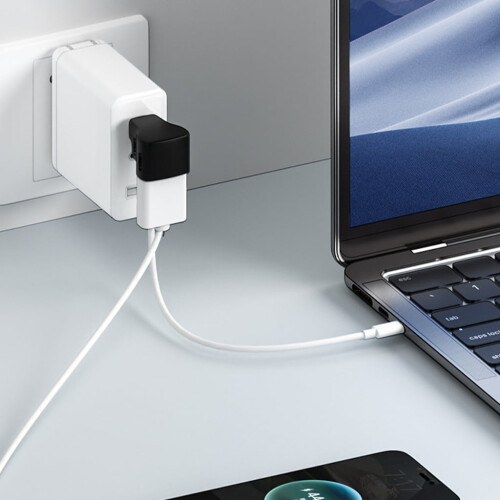 Adattatore splitter USB da Type-C a Type-C con display 8K e ricarica rapida da 100 WPD per laptop e telefoni. 2