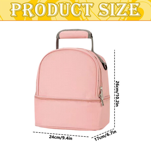 Breast Milk Storage Bag Pink Double-Layer Portable 2