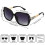 Γυναικεία Γυαλιά Ηλίου Polarized Vintage Designer Γυαλιά Ηλίου Μεγάλου Σκελετού Extra Large Blackout 5