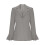 Blazer elegante da donna con revers, volant e maniche a campana. 3