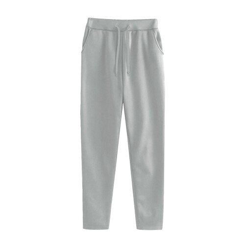 Conjunto de moletom feminino de duas peças com capuz e calça. 2