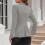 Blazer elegante da donna con revers, volant e maniche a campana. 6