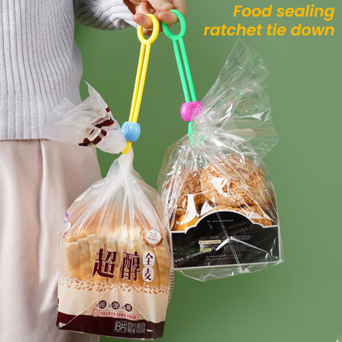 Attache de fermeture éclair multi-usages pour câbles et sacs alimentaires, réutilisable, 2