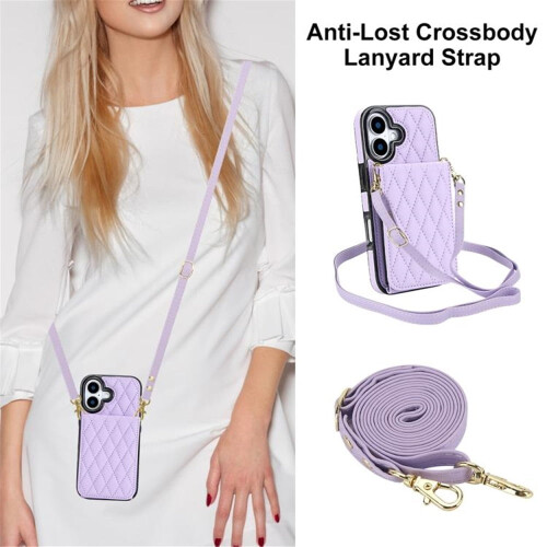Purple PU Leather RFID Wallet Case for iPhone 17 1