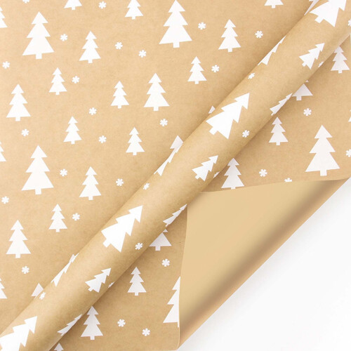 Vintage Weihnachtspapierrolle, doppelseitig, 17 x 40 1