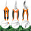 Gartenschere Edelstahl, 3er-Pack, Orange 2