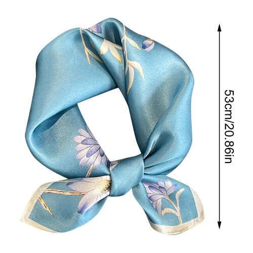 Γυναικείο διακοσμητικό μαντήλι λαιμού μεταξωτό τετράγωνο κασκόλ ανοιξιάτικης 1