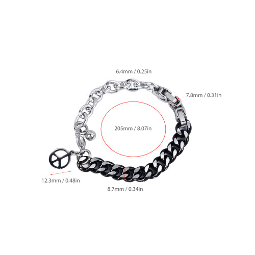 19CM Titanium Steel Bracelet, Rustproof, Colorfast 1