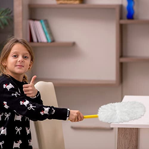 150 count Duster Refills Compatible with Dusters Disposable Replacement Thickened with 1 Handle for Cleaning, Office (White) 2
