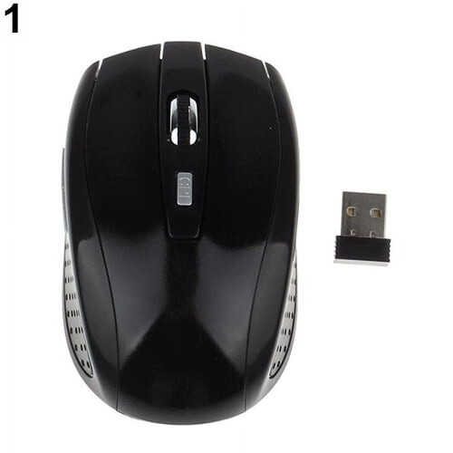 Mini Portable 2.4GHz Wireless Optical Mouse Mice For Computer Pc Laptop Game,Black 2