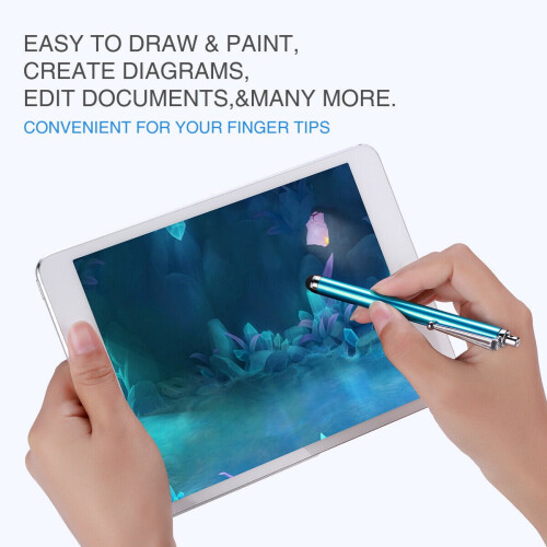 Stylus Pen Universal Compatibility High-Performance Dual-Function Stylus with Ballpoint Pen Sensitive, Anti-scratch, Fingerprint-proof for iPad 1