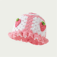(N)Cute Ruffle Edge Knitted Fisherman Hat Versatile All-Match Elevates Any Outfit for Beach Vacation Essential