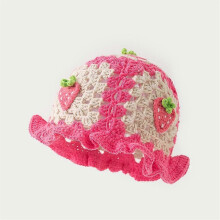 (M)Cute Ruffle Edge Knitted Fisherman Hat Versatile All-Match Elevates Any Outfit for Beach Vacation Essential