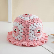 (F)Cute Ruffle Edge Knitted Fisherman Hat Versatile All-Match Elevates Any Outfit for Beach Vacation Essential