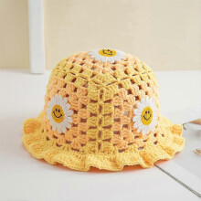(D)Cute Ruffle Edge Knitted Fisherman Hat Versatile All-Match Elevates Any Outfit for Beach Vacation Essential