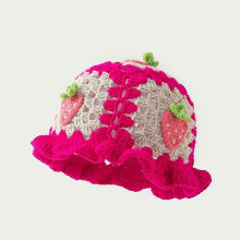 (J)Cute Ruffle Edge Knitted Fisherman Hat Versatile All-Match Elevates Any Outfit for Beach Vacation Essential