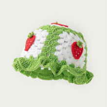 (Q)Cute Ruffle Edge Knitted Fisherman Hat Versatile All-Match Elevates Any Outfit for Beach Vacation Essential
