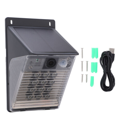 Adjustable Wall Mount Security Camera With Motion Sensor Alarm And Solar Powered Design, Wireless Outdoor Functionality Ensured 1