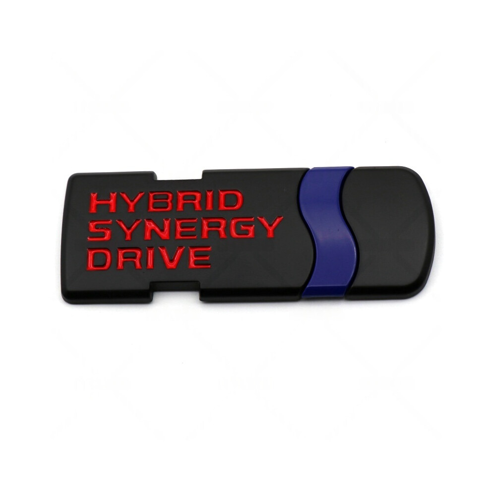 (Matt ) Hybrid Synergy Drive Metal Badge Emblem Sticker Decal Black 4069369400834