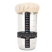 Kit starter di pasta madre in vetro da 24oz con spatola, copertura in tessuto e pennarelli