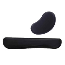 Memory Foam Wrist Rest, Non-slip Rubber Base for Keyboard and Mouse, Ergonomic Design for Typing Comfort, Wrist Support for Home Office and Gaming,