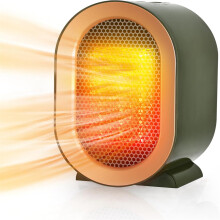Aquecedor portátil de cerâmica com configurações de calor ajustáveis, ventilador de aquecimento eficiente em termos de energia, proteção