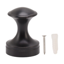 Matte Black Bathroom Hooks, Round Shape Rust-Resistant Hangers for Various Rooms